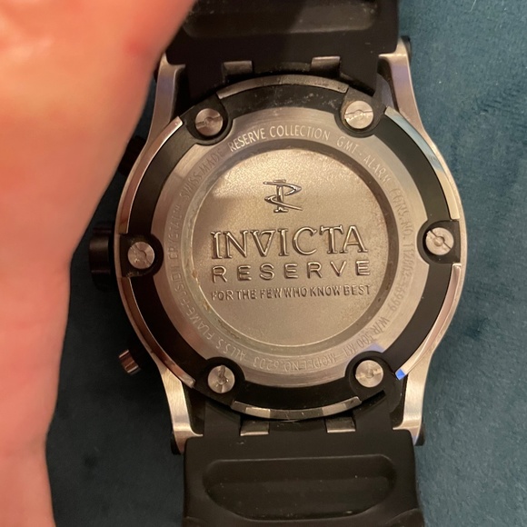 Mens Invicta Reserve Watch Black and Silver - Picture 3 of 12